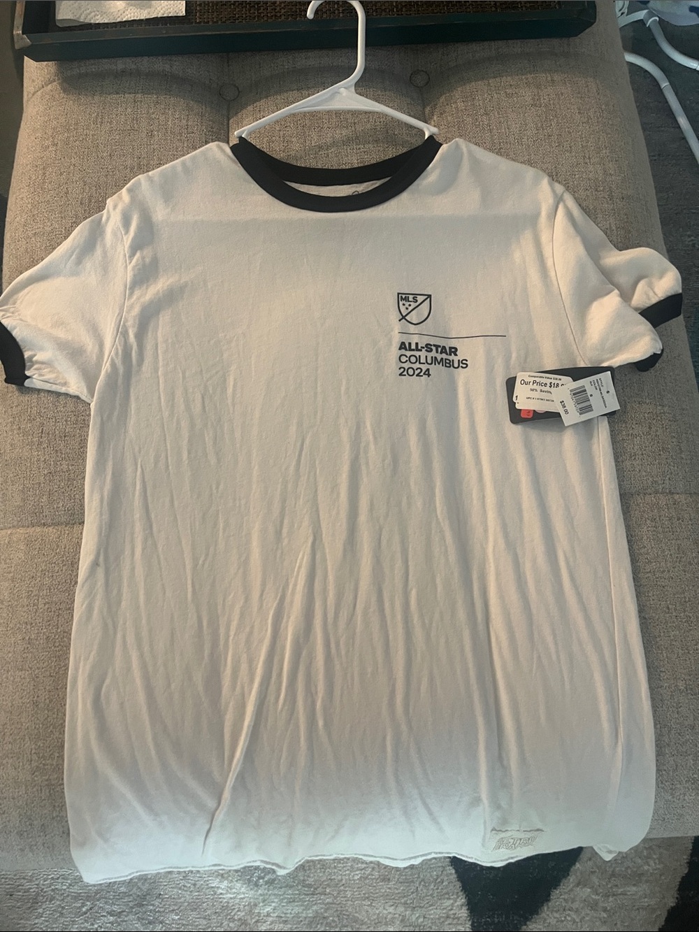 MLS All-Star Columbus 2024 Ringer Tee - White with Black Trim